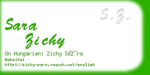 sara zichy business card